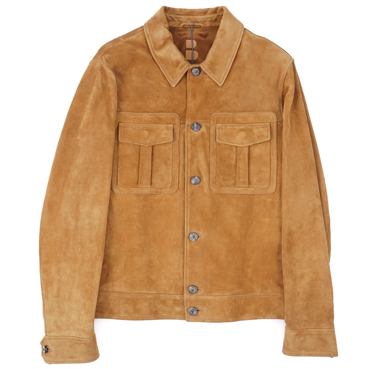Brett Johnson Camel Tan Calf Suede Leather ‘Sedona’ Jacket XXL (Eu 56) NWT