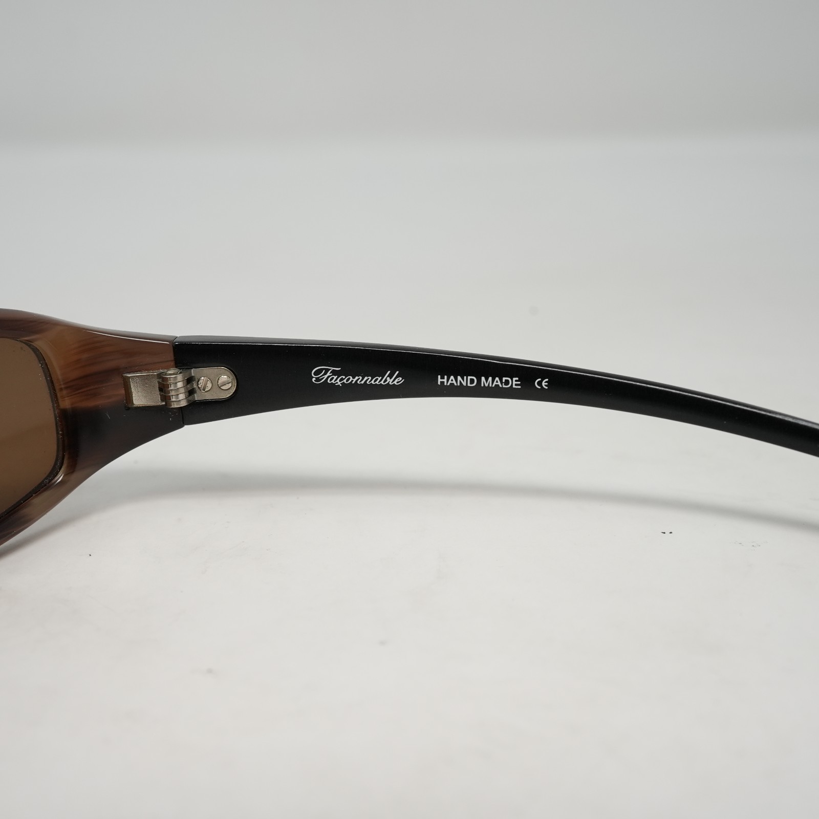 Faconnable F413 115mm Tortoise Wrap Polarized Bronze Lens Sunglasses Sport