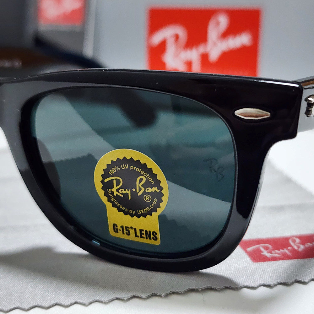 for Sunglasses Black Frame Glass Gray Lens 50-22 /140 mm