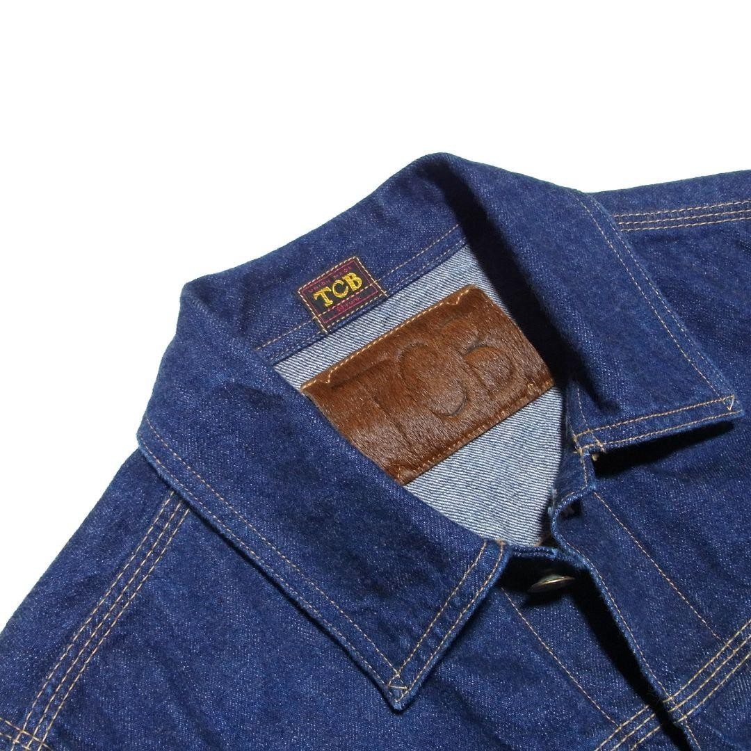 TCB Jeans CAT BOY Denim Jacket Cotton Blue 38 Length 24.0in Pit Pit 19.7in
