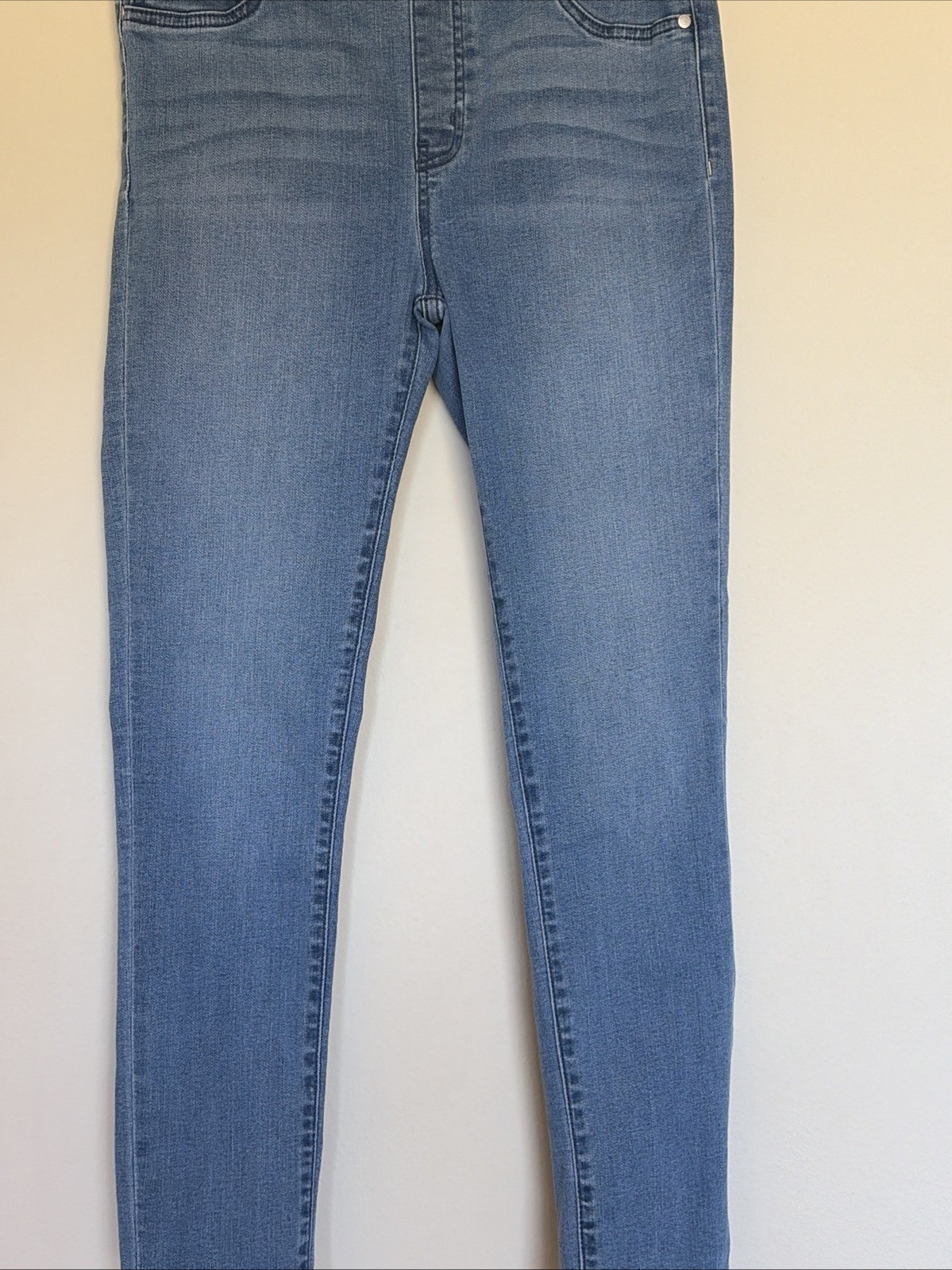 Quince Laguna Blue Nina Pull On Stretch Skinny Jeans Womens Medium