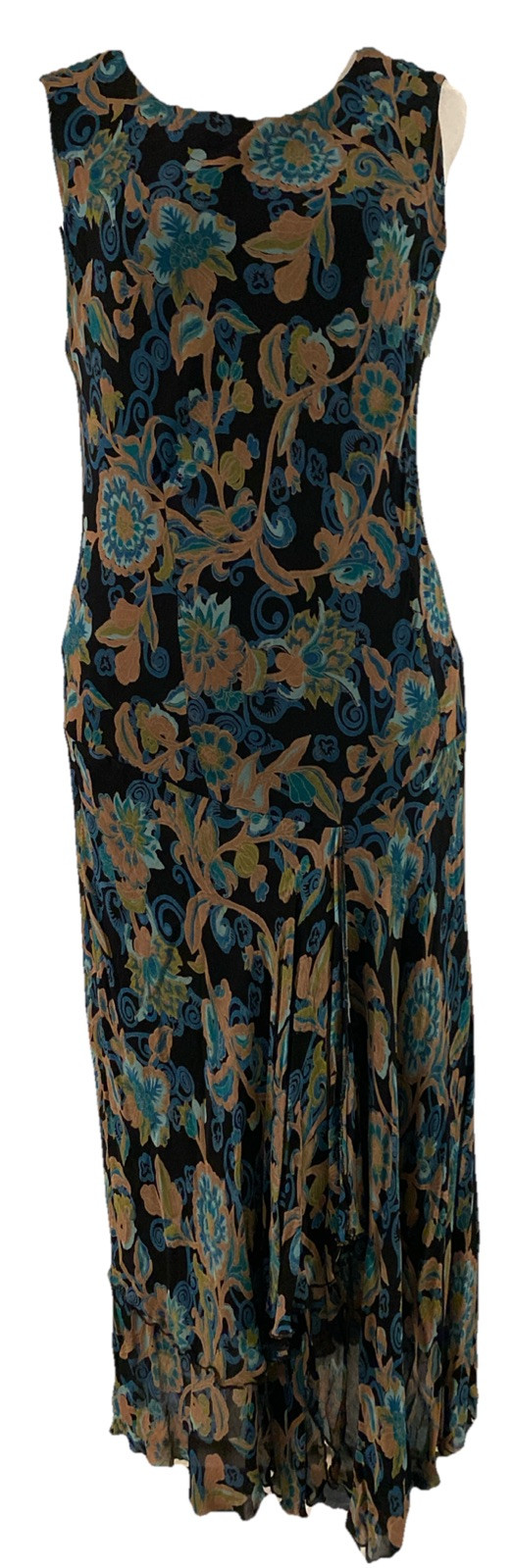 Style & Co Maxi Sleeveless Prairie Whimsical Size 12 Dress Floral Lined Fairy