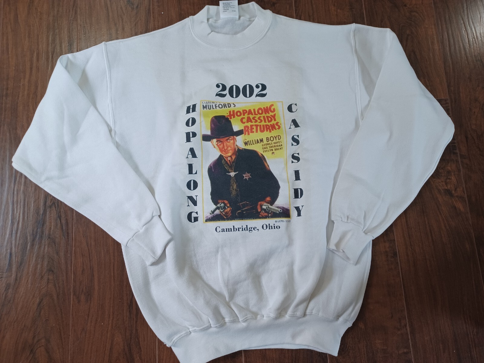 Vintage Tultex 2002 Hopalong Cassidy White Sweatshirt Mens Medium – Cambridge OH