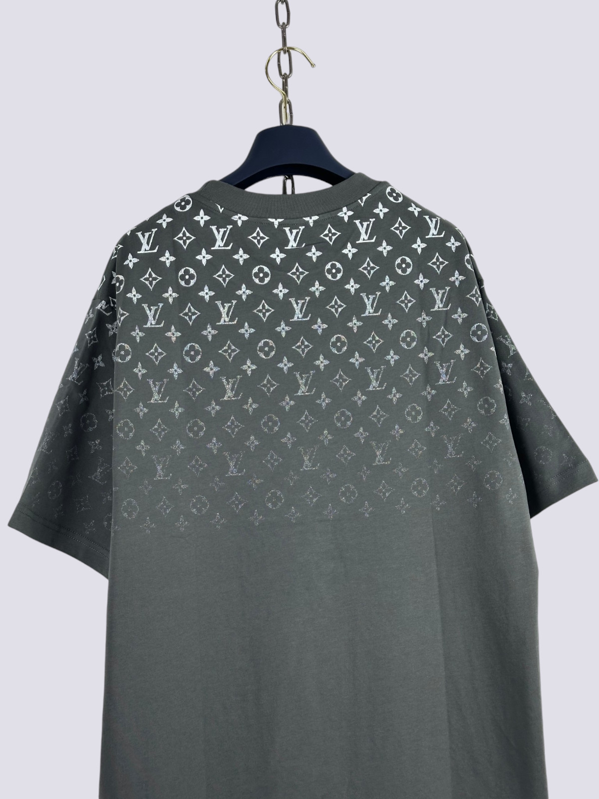 Louis Vuitton LV Monogram Gradient Cotton Crewneck T-Shirt Volcanic Ash Size M