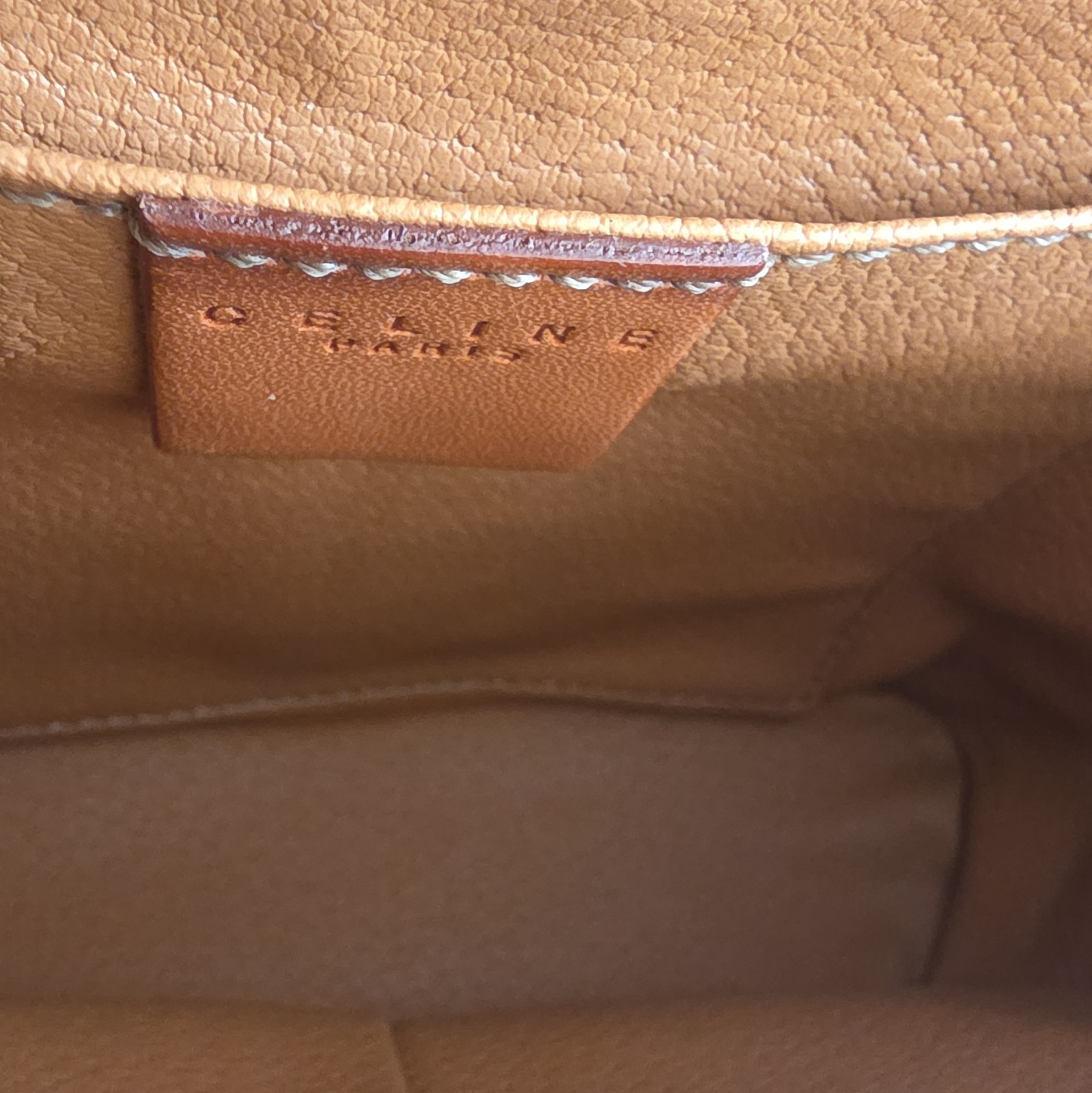 CELINE Paris Brown Monogram Round Top Handle Bag Detachable Strap Gold Hardware