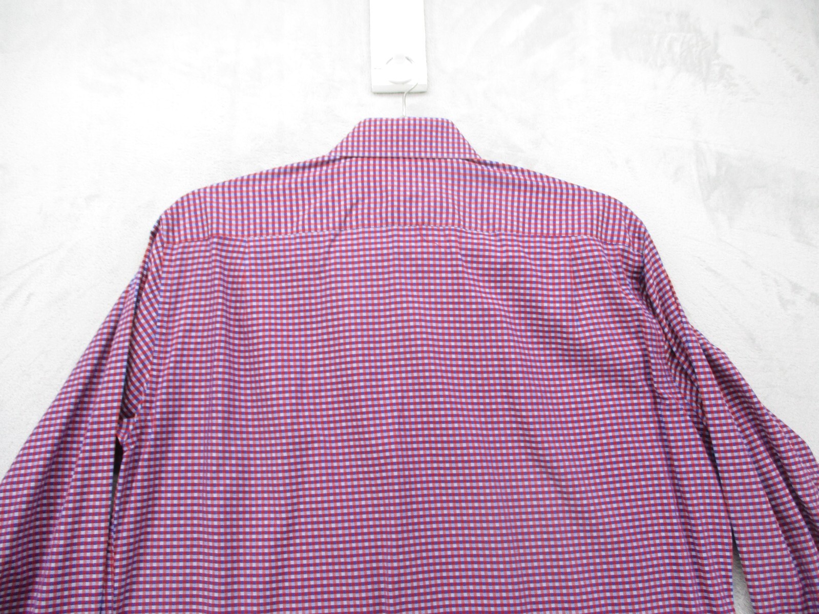 Eligish Laundry Button Up Shirt Men’s XL Red Blue Purple Geometric Plaid Cotton