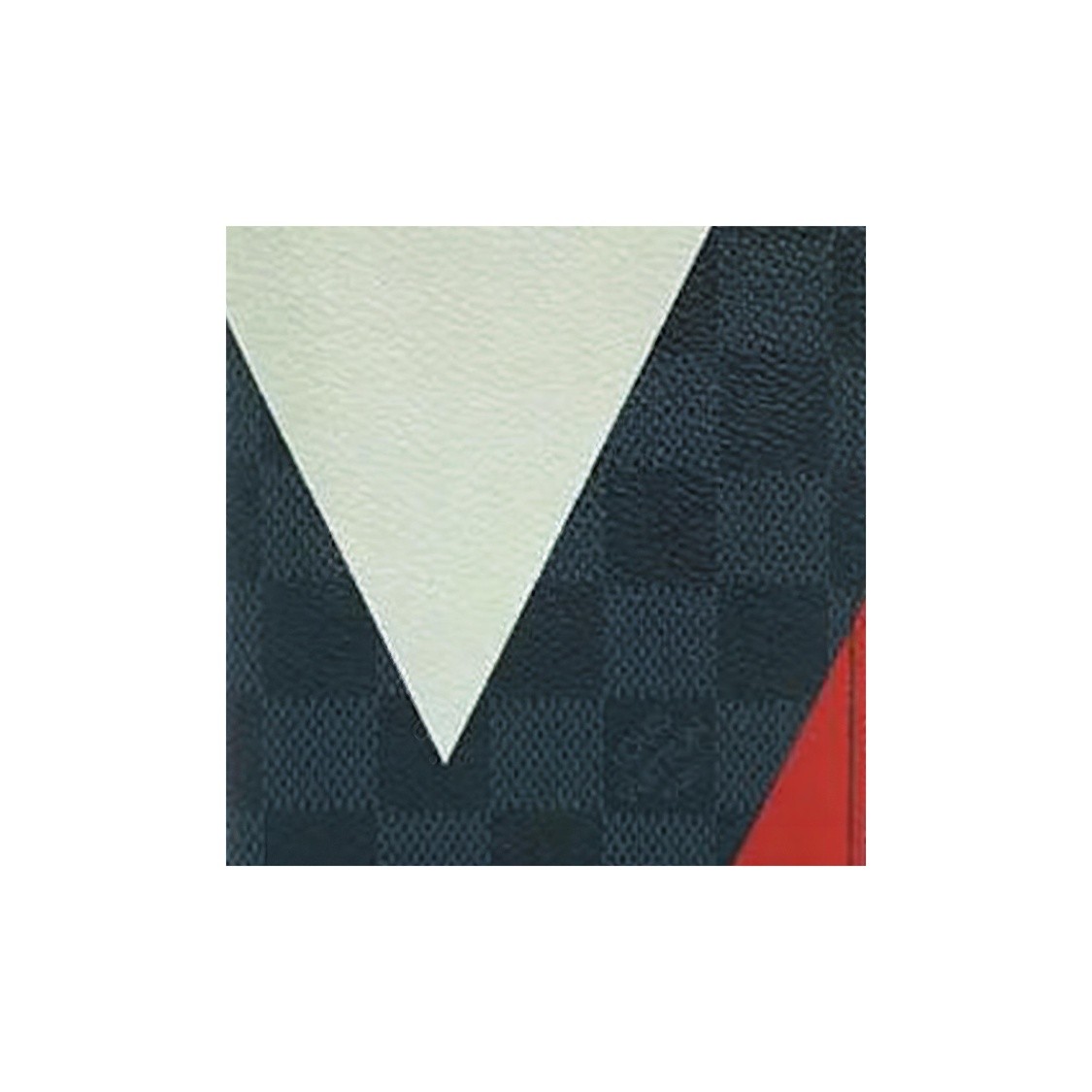 LOUIS VUITTON color-block design canvas wallet unisex 3.9×7.48 in
