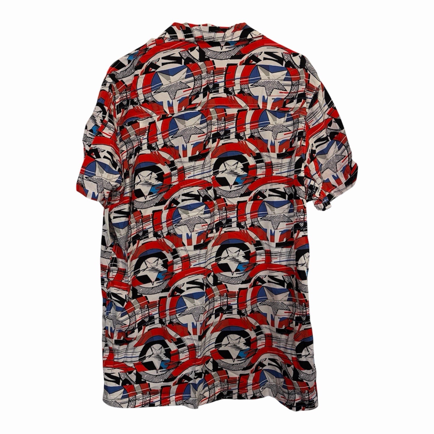 NEW Marvel Captain America Button Down Shirt Men’s LARGE (42-44)