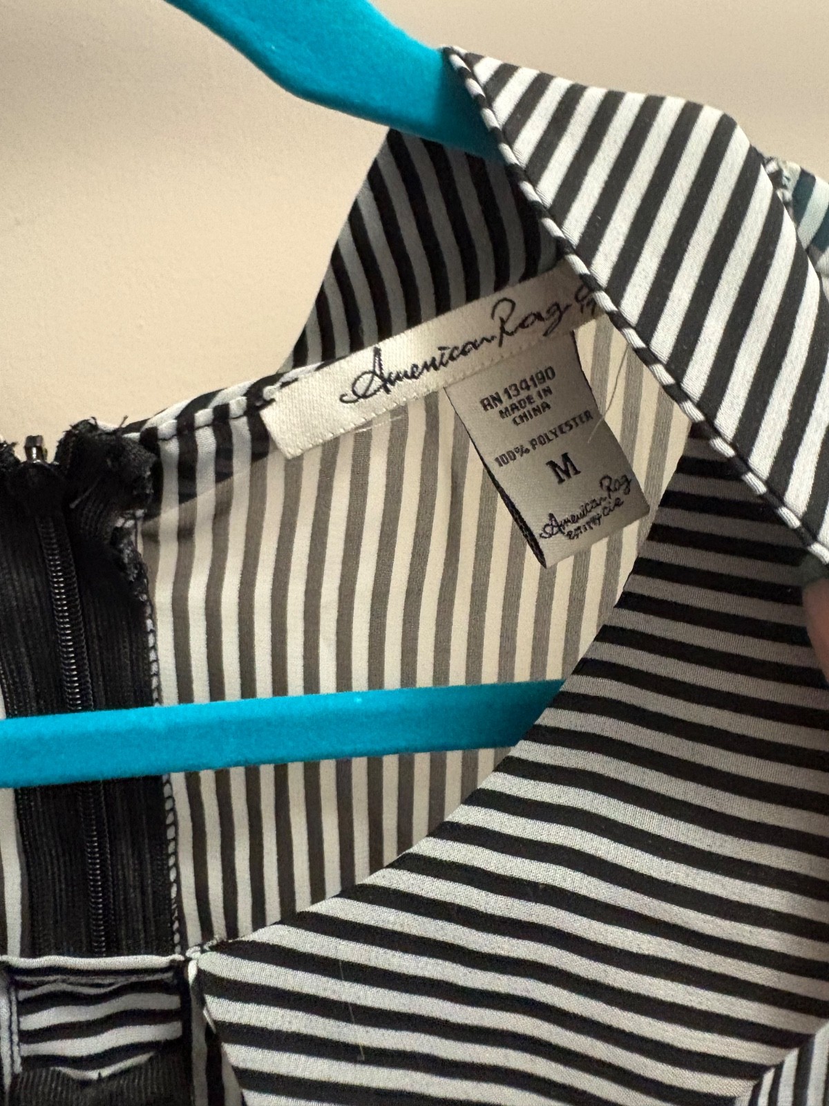 American Rag Striped Dress with cute bow details. Size medium
