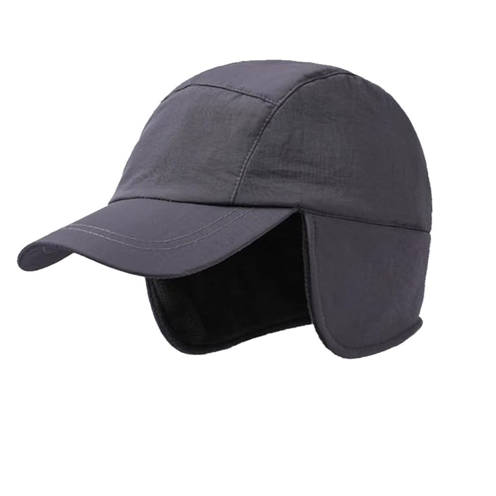 Waterproof Winter Fleece Hat with Ear Flaps Outdoor Warm Thermal Baseball Cap