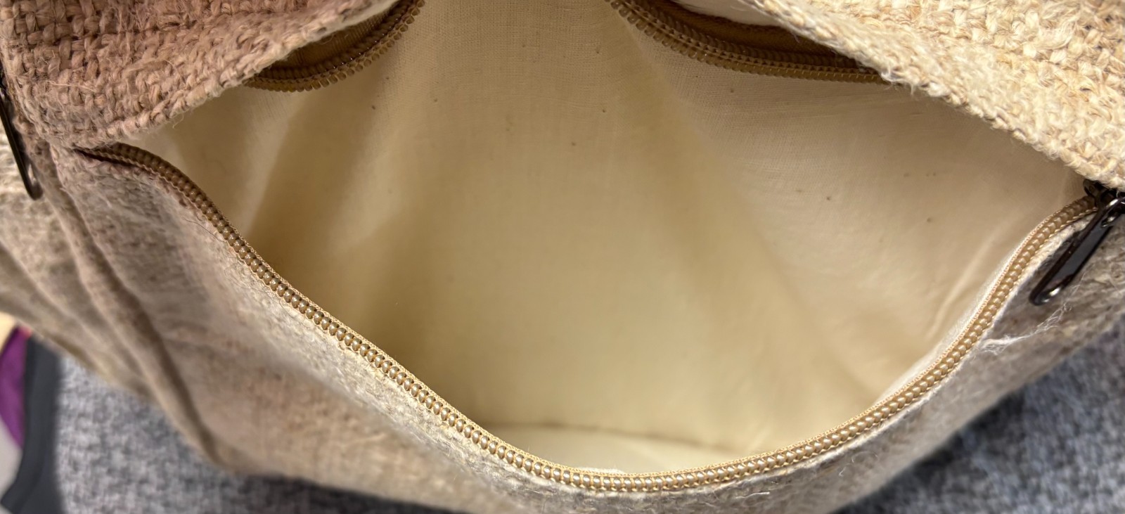 HEMP Backpack Eco-Friendly ReThink Himalayan Beige Rucksack Casual NWOT Hippie