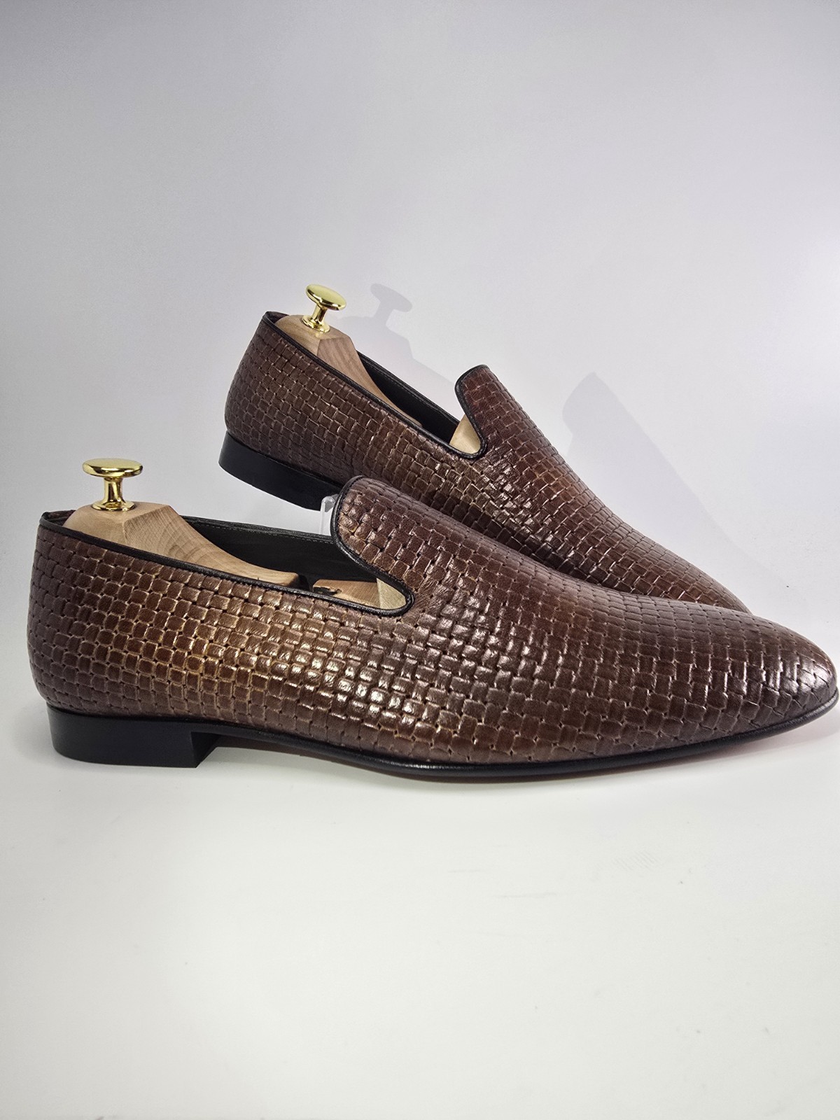 Brown Leather Loafer Pollini -39/40/41/42/43/44/45/46 New – Made in Italy