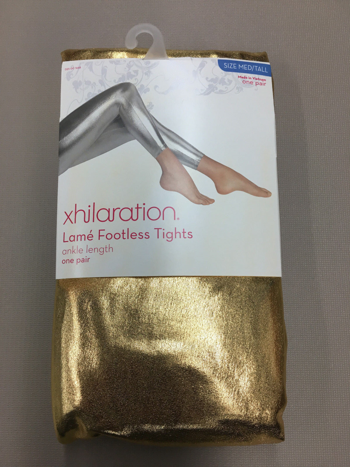 Womens Footless Leggings Gold Metallic Sexy Shiny Halloween Costume Med/Tall