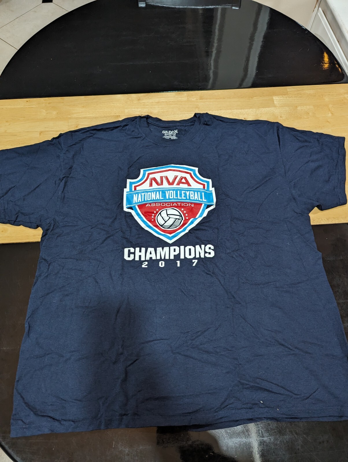 Gildan dryblend blue shirt NVA champions sz 2xl