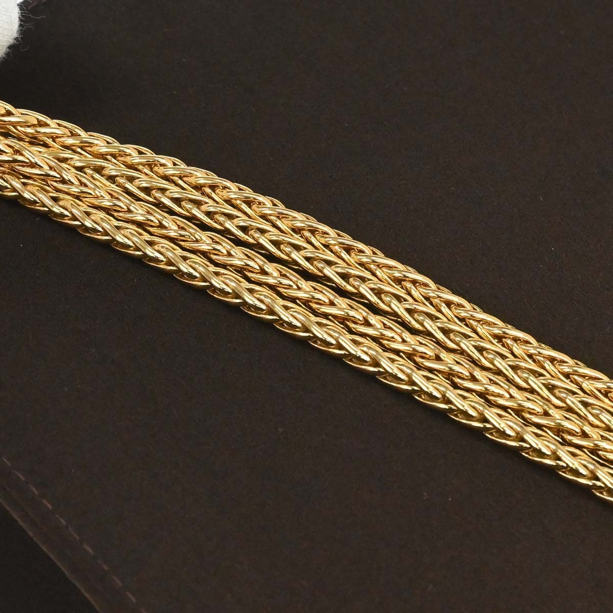 Chanel Brown Satin Chain Shoulder Bag 167829