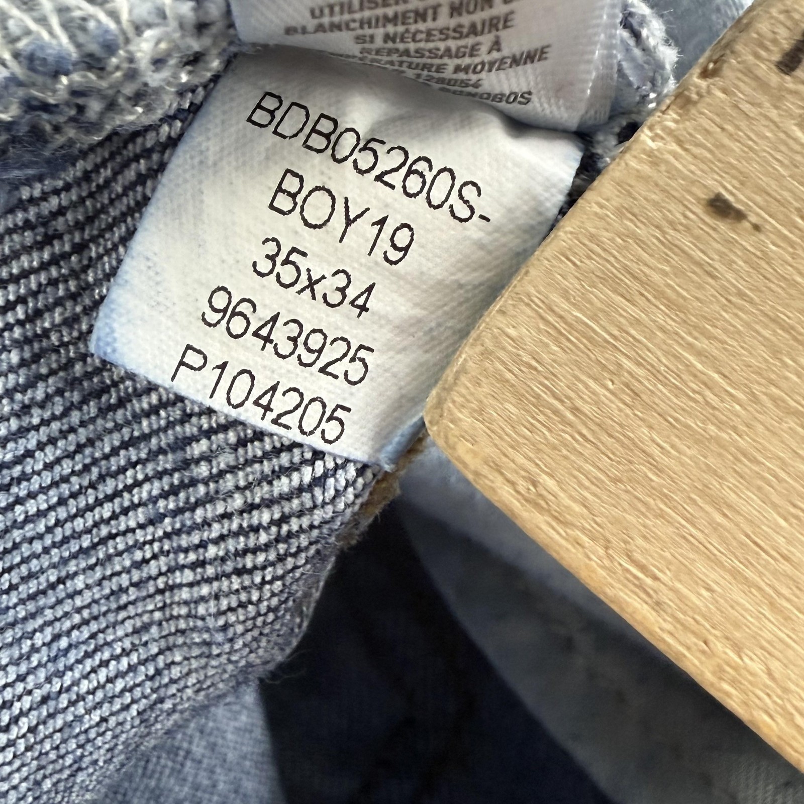 Bonobos Jeans Mens 35×34 Blue Slim Tapered Stretch Denim Medium Wash BDB05260S