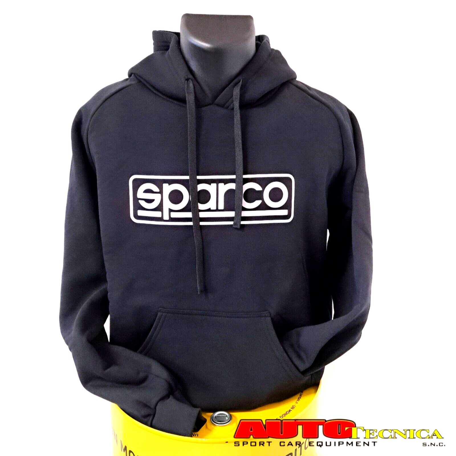 SPARCO SOLID BLACK FRAME HOODIE SIZE M L XL