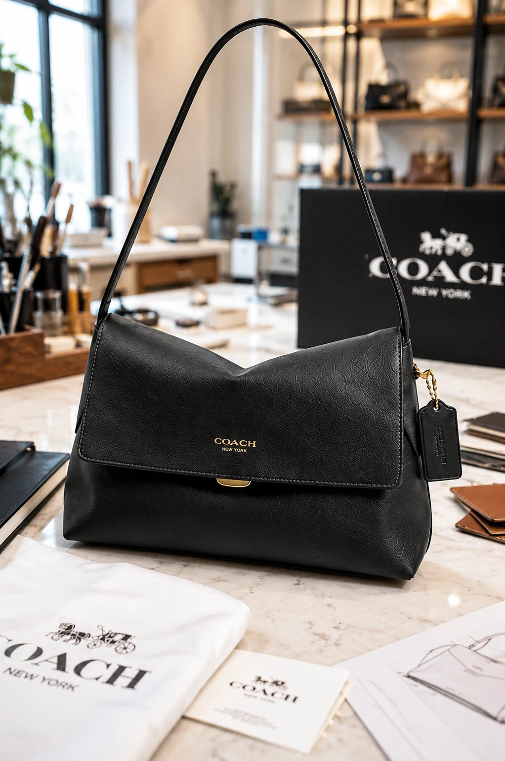 COACH Chelsea Shoulder Bag 30 Leather Crossbody Handbag NWT CDS58 Hobo New