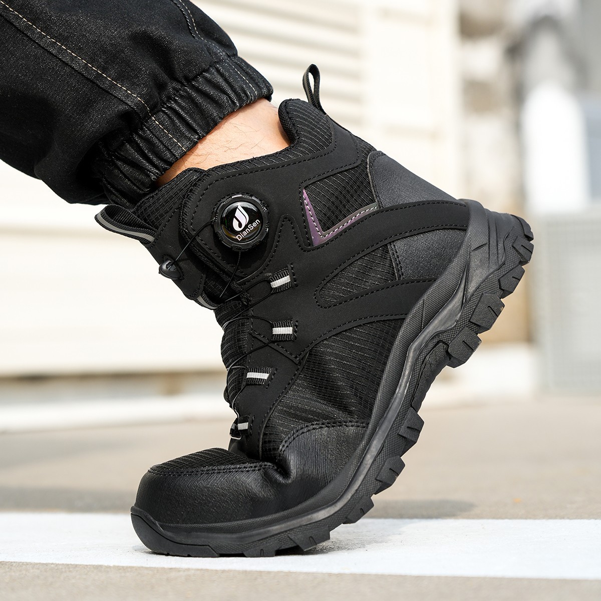 Mens Indestructible Work Boots Steel Toe Safety Shoes Waterproof Non Slip Boots