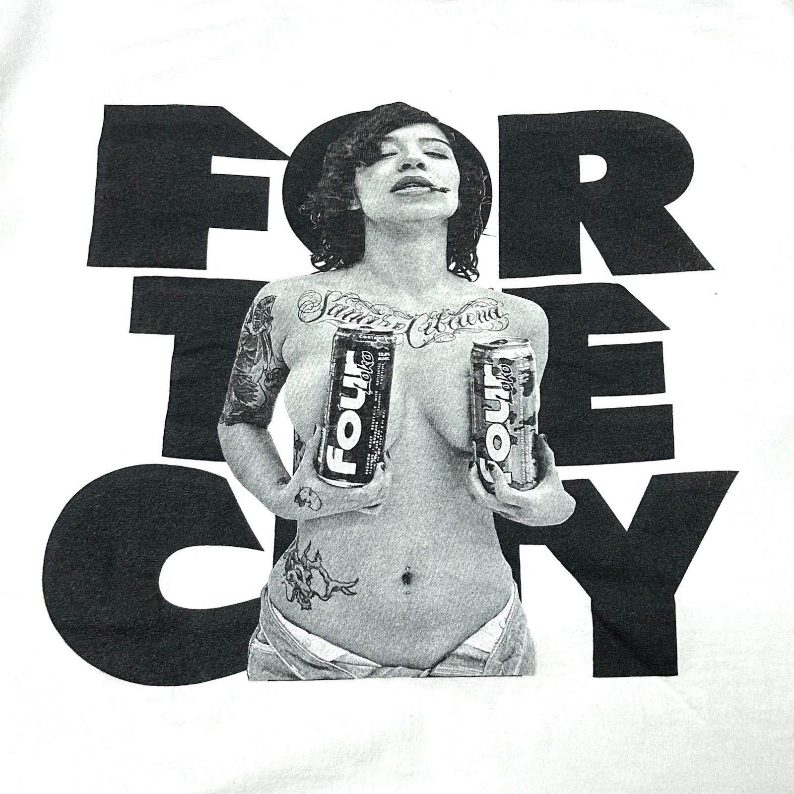 【00s】【USA Made】【FTC】【Ian Raid】Print T-Shirt street skate vintage white rare