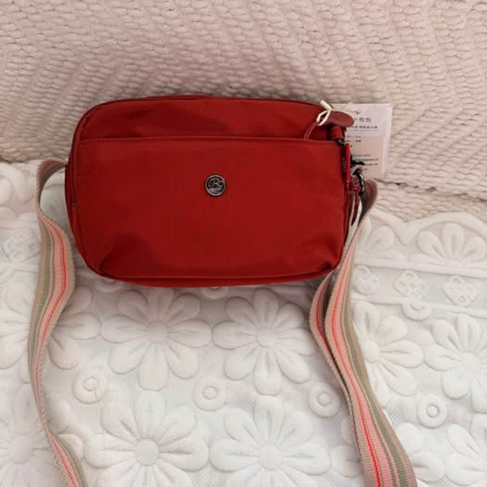 Minimalist Nylon Crossbody Bag Multi-Compartment Water-Resistant New