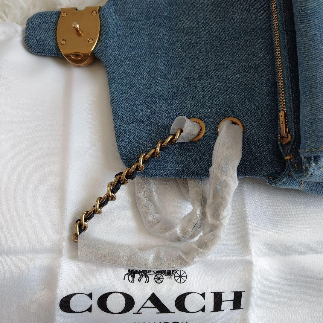 Brand New COACH Denim Quilted 26 Shoulder Bag CR704