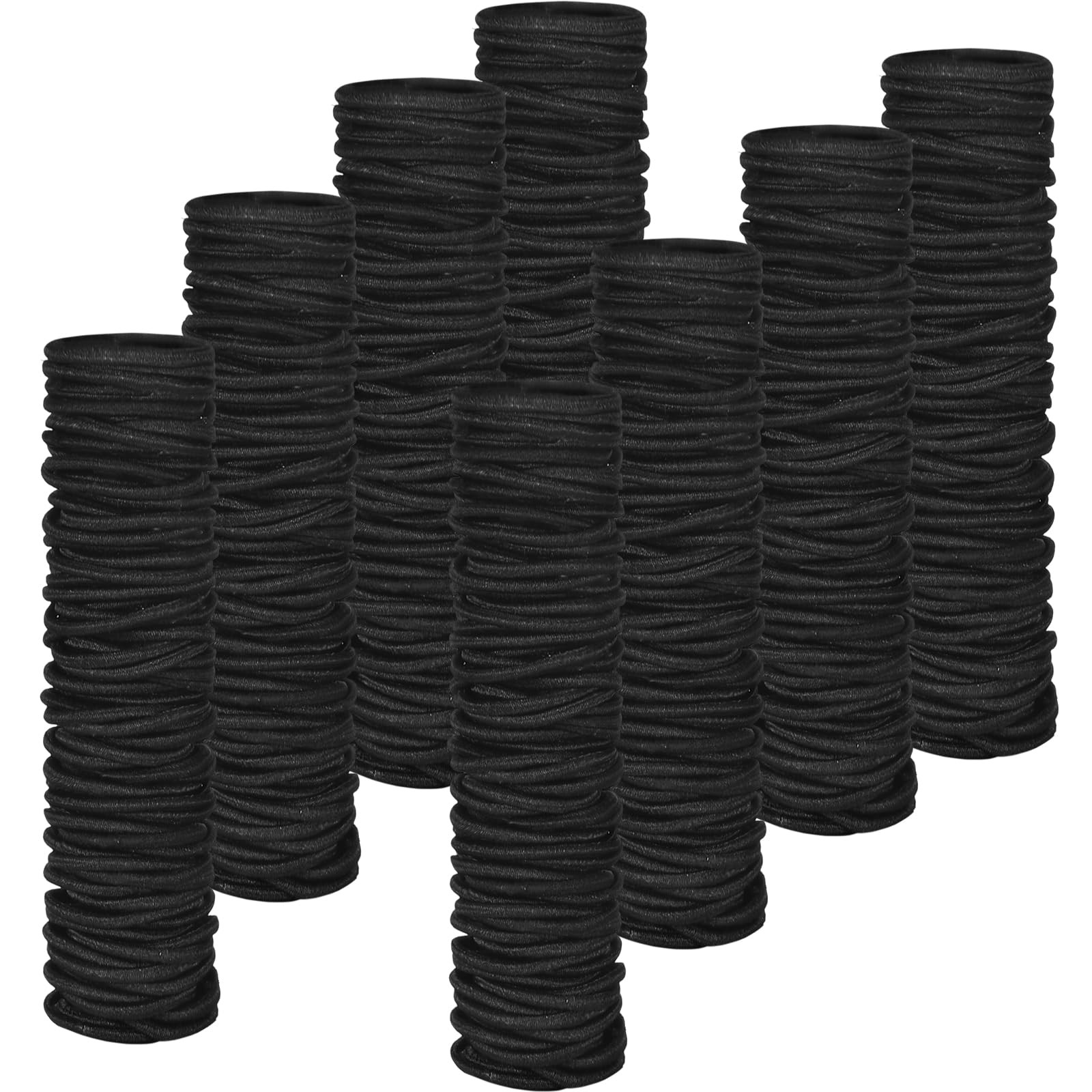 Canlierr 800 Pcs Hair Ties Bulk Thick Non Metal Hair Elastics Rubber Bands