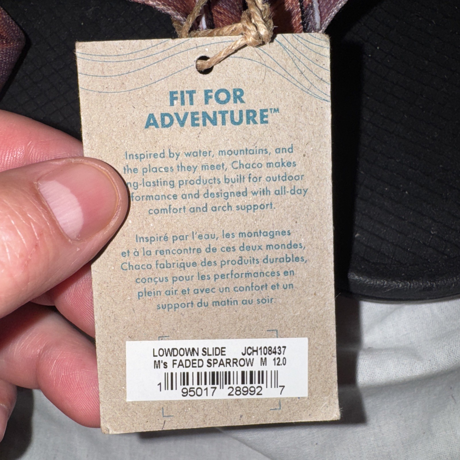 Chaco Lowdown Sandal/Slide – Faded Sparrow – JCH108437 12M NWT