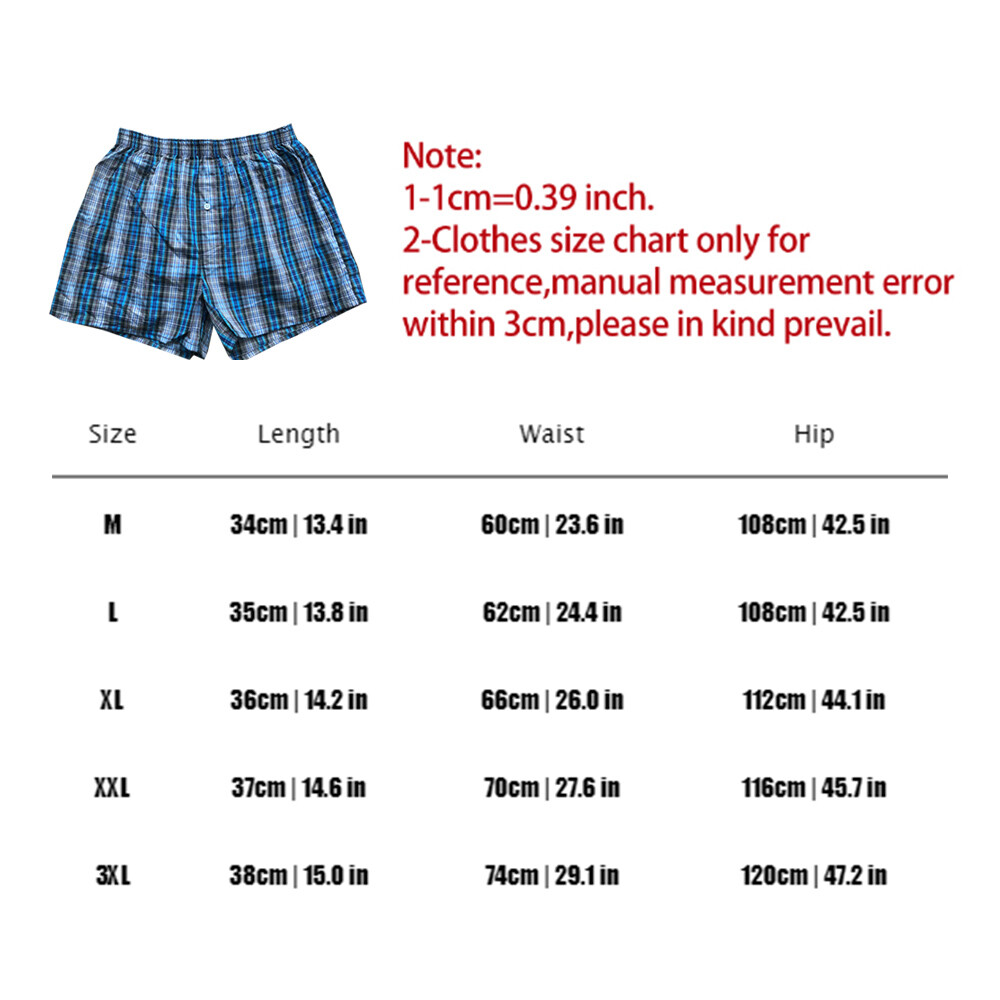 Random Color Woven Shorts Mens Cotton Underwear Oversized Short Pants Elastic