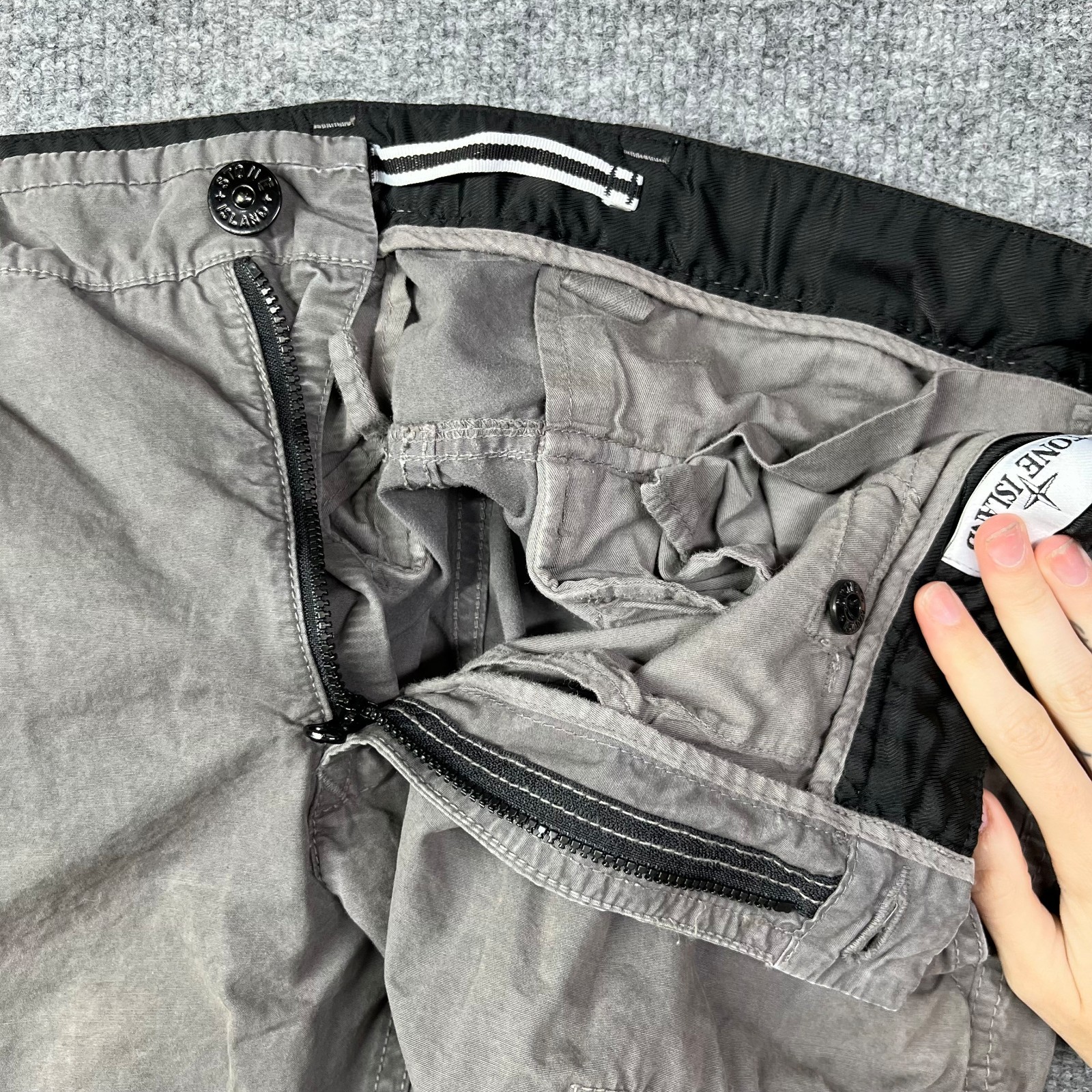 Stone Island Type SL Cargo Pants Men’s Gray Pockets Slim Fit Utility – 33X31