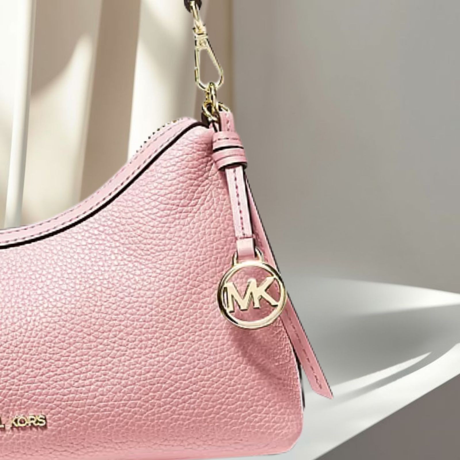 Michael Kors Sammy Women Small Leather Convertible Crossbody Bag Powder Blush