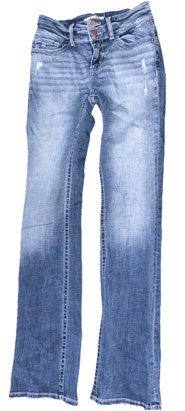 BKE Women’s Bootcut Jeans Stella Slim Fit Mid Rise Light Wash Size 27 X 33 1/2