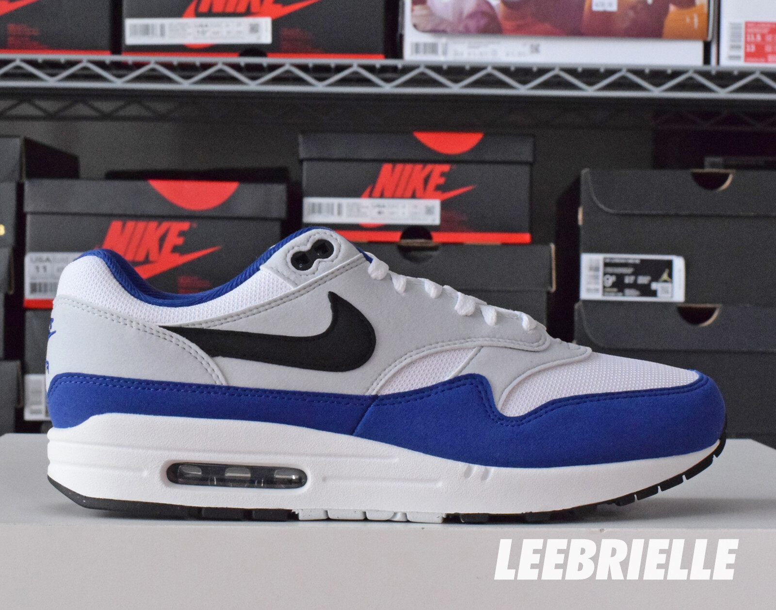 Nike Air Max 1 White Royal Blue Black FD9082-100