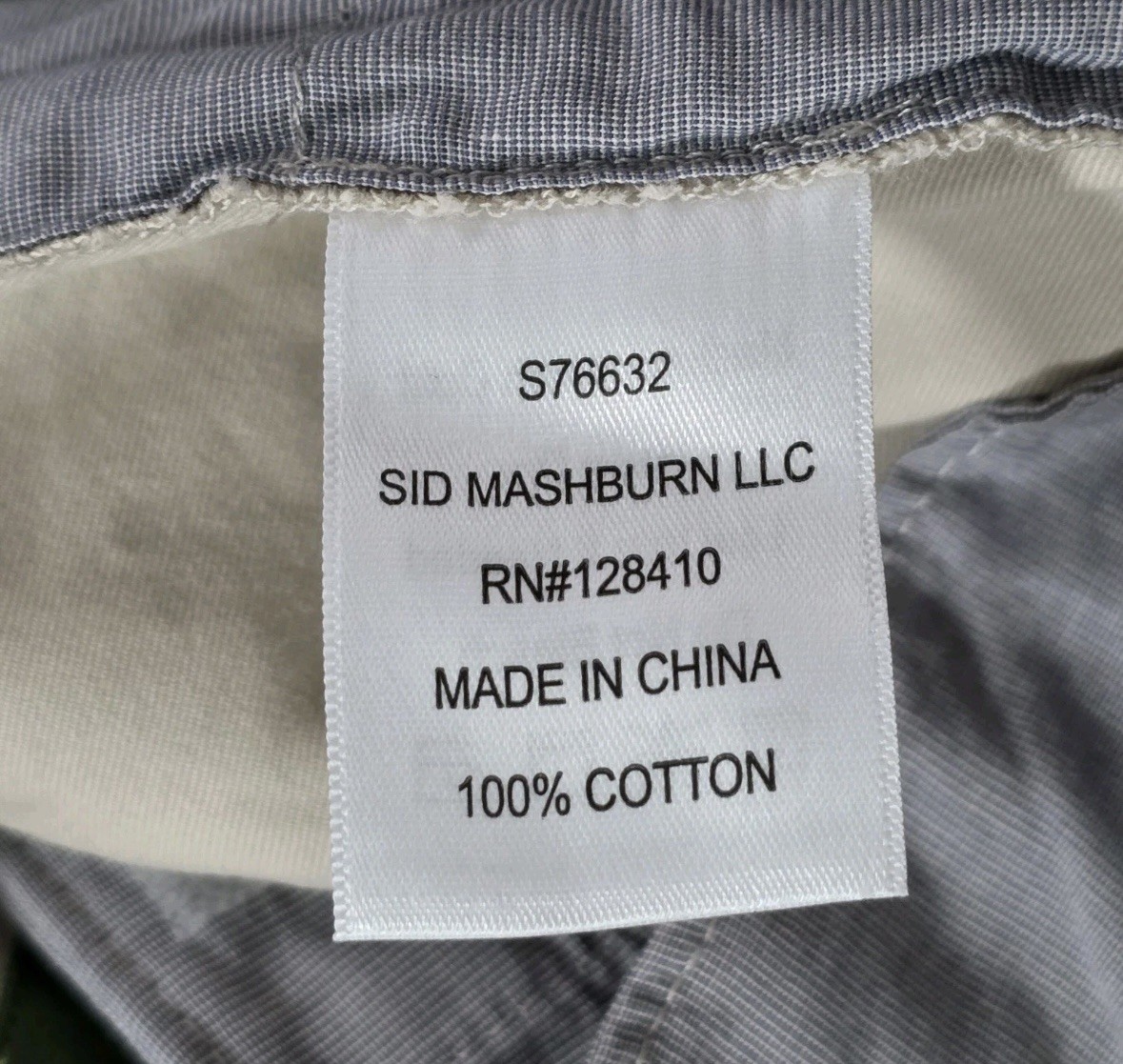 Sid Mashburn Tex Khaki Cotton Twill Pant – Mens Size 32 Unhemmed