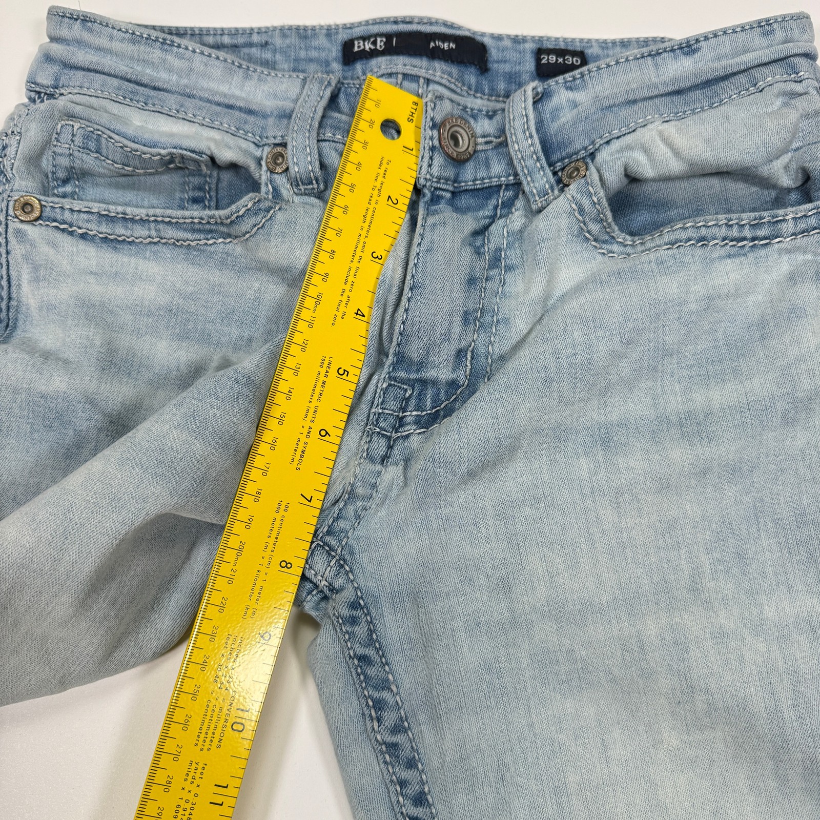 BKE Aiden Slim Bootcut Jeans Men’s 29×30 Fits 27×28 Stretch Denim Buckle
