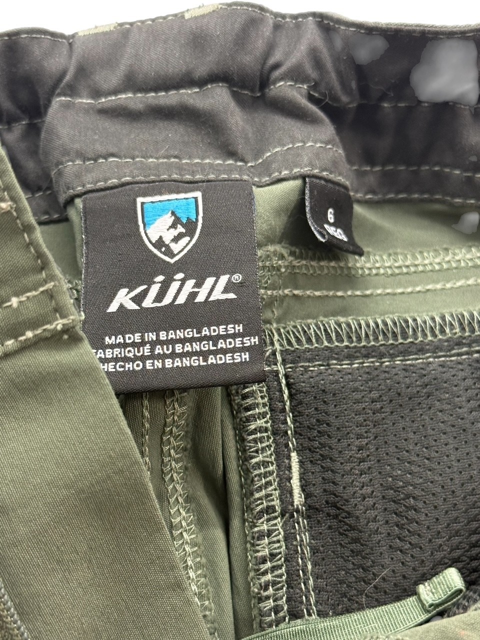 KUHL Womens Roll Up Pants Olive Green Stretch Outdoor Hiking Pockets Size 6 REG