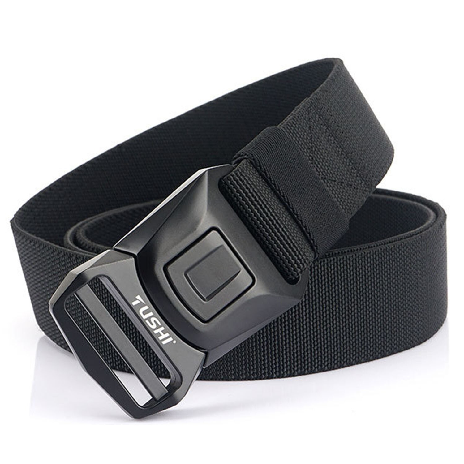 Lightweight Rigid Nylon Belt: Instant-Release Alloy Buckle, Breathable Comfort