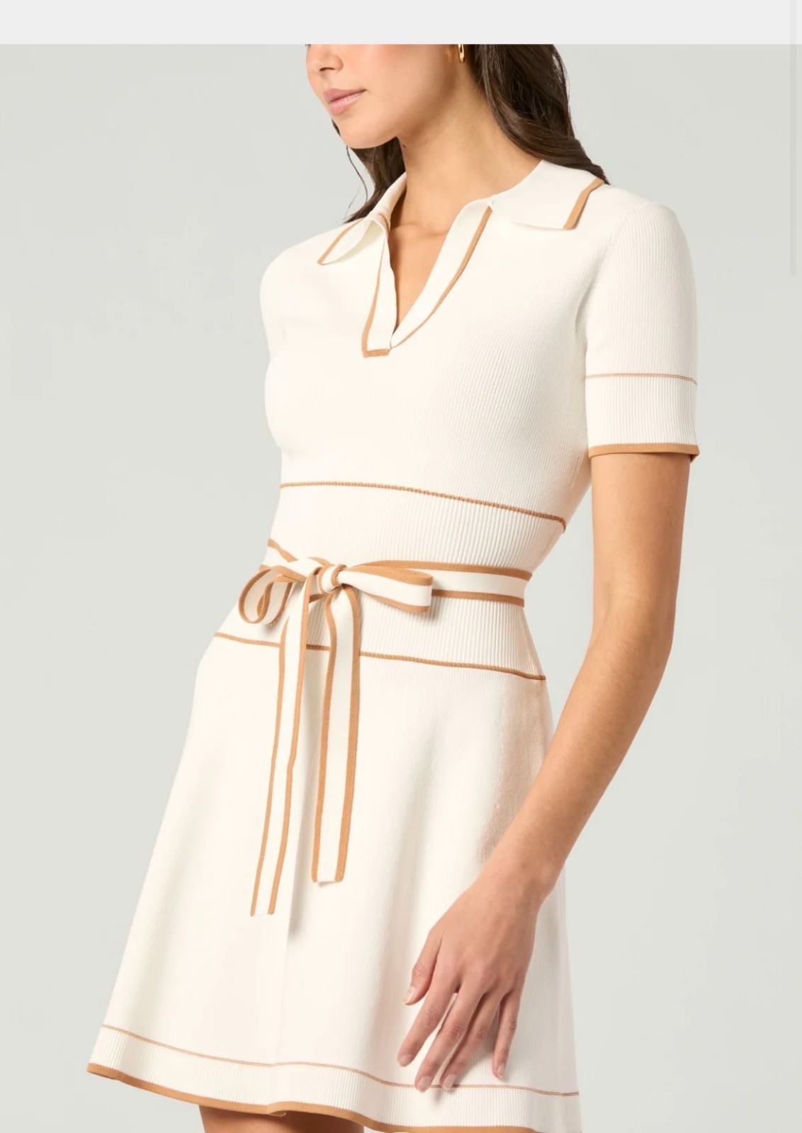 Shoshanna Ivory/Terracotta Maggie Dress