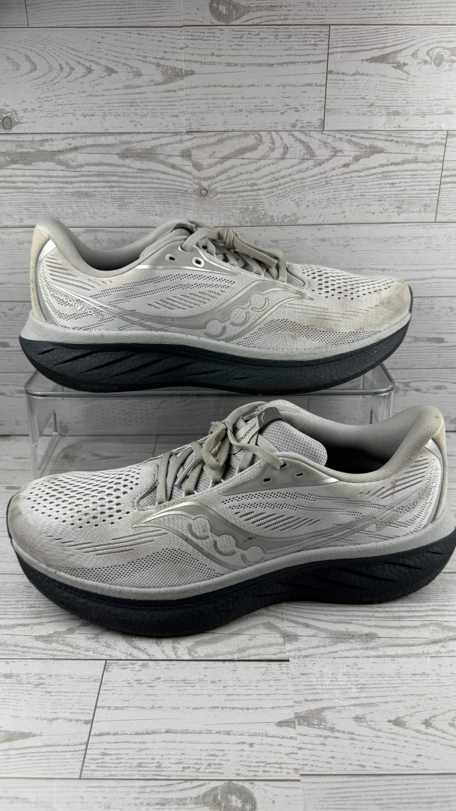 Saucony Ride 18 S21000-103 Gray 10D Mens Lightweight Sneakers Running Shoes #916