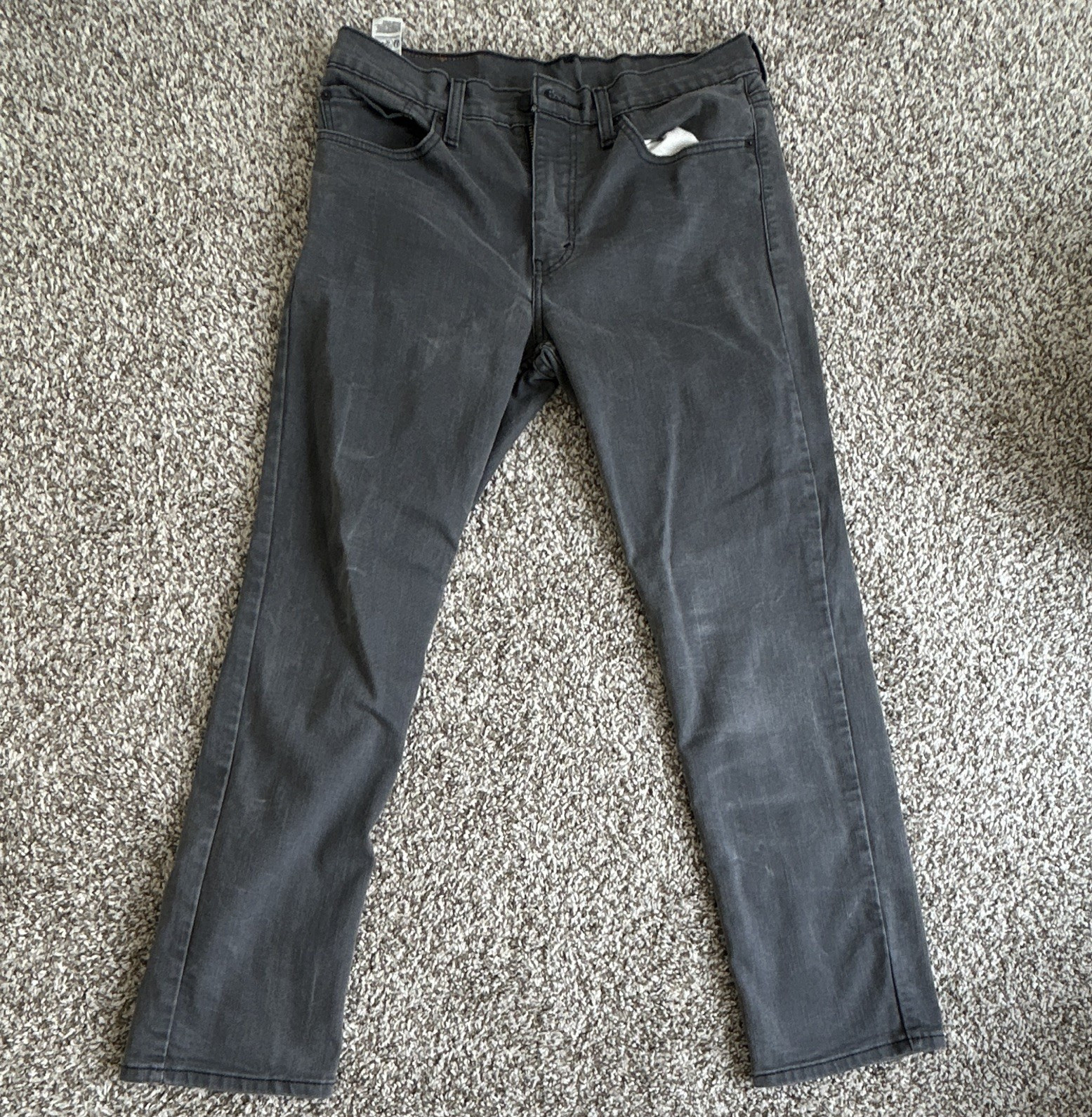 Levi’s Men’s Slim Skinny Fit Gray Dark Wash Denim Jeans Low Rise 5-Pocket
