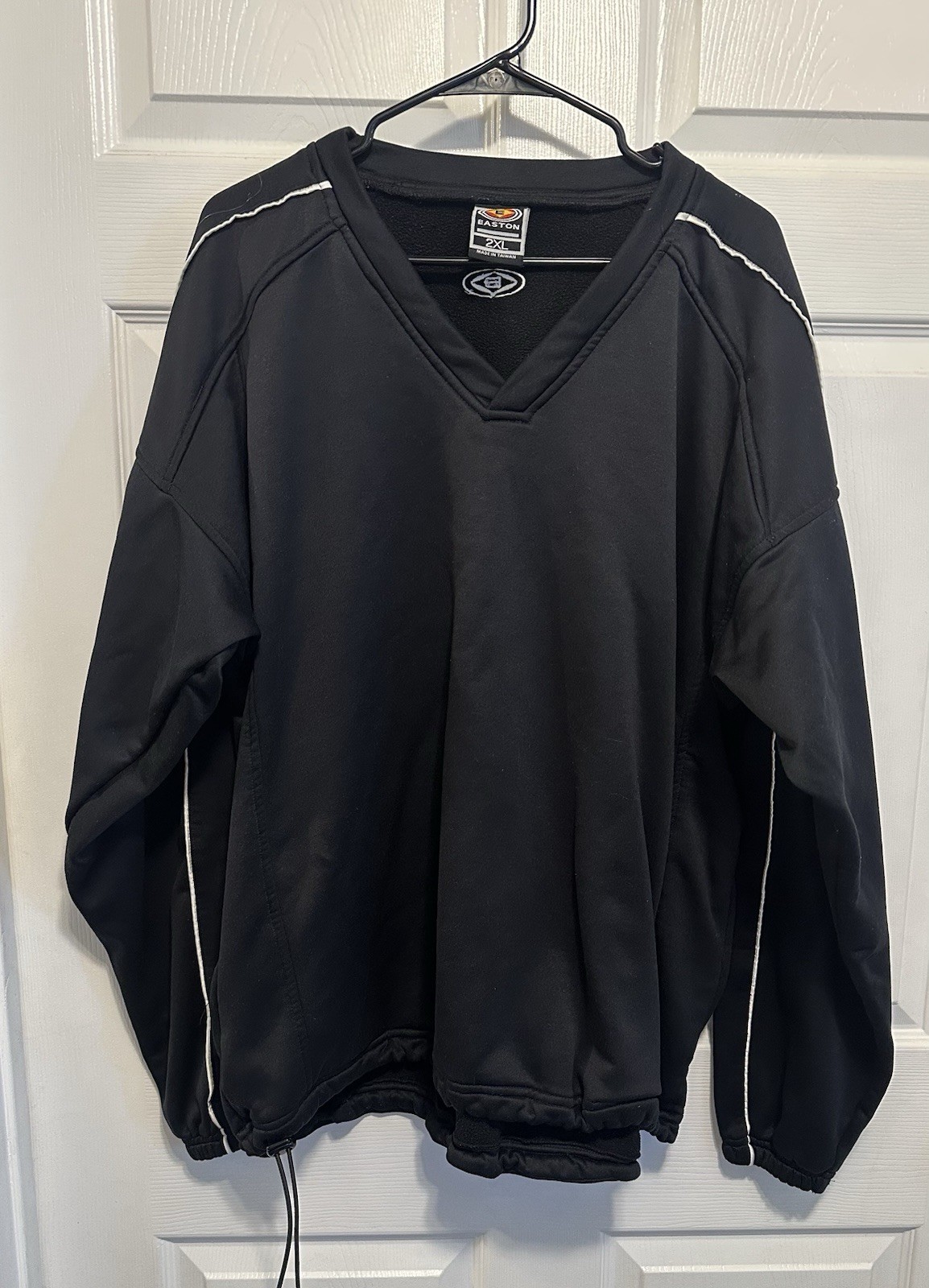 Easton Longsleeve Baseball Warmup Jacket Windbreaker Mesh Vent Mens 2XL Black