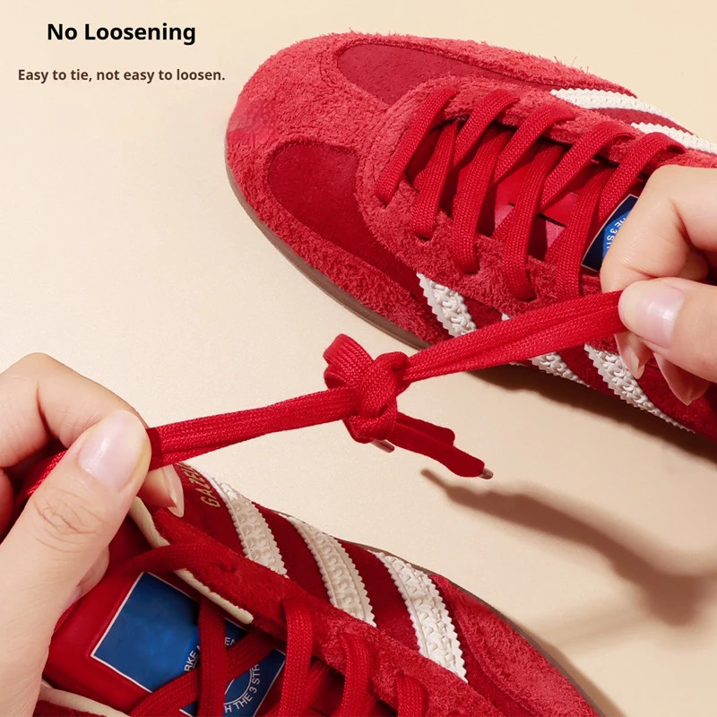 New 0.8cm Wide Flat Cotton Shoelaces Unisex, Solid Color High-Quality Shoelace S