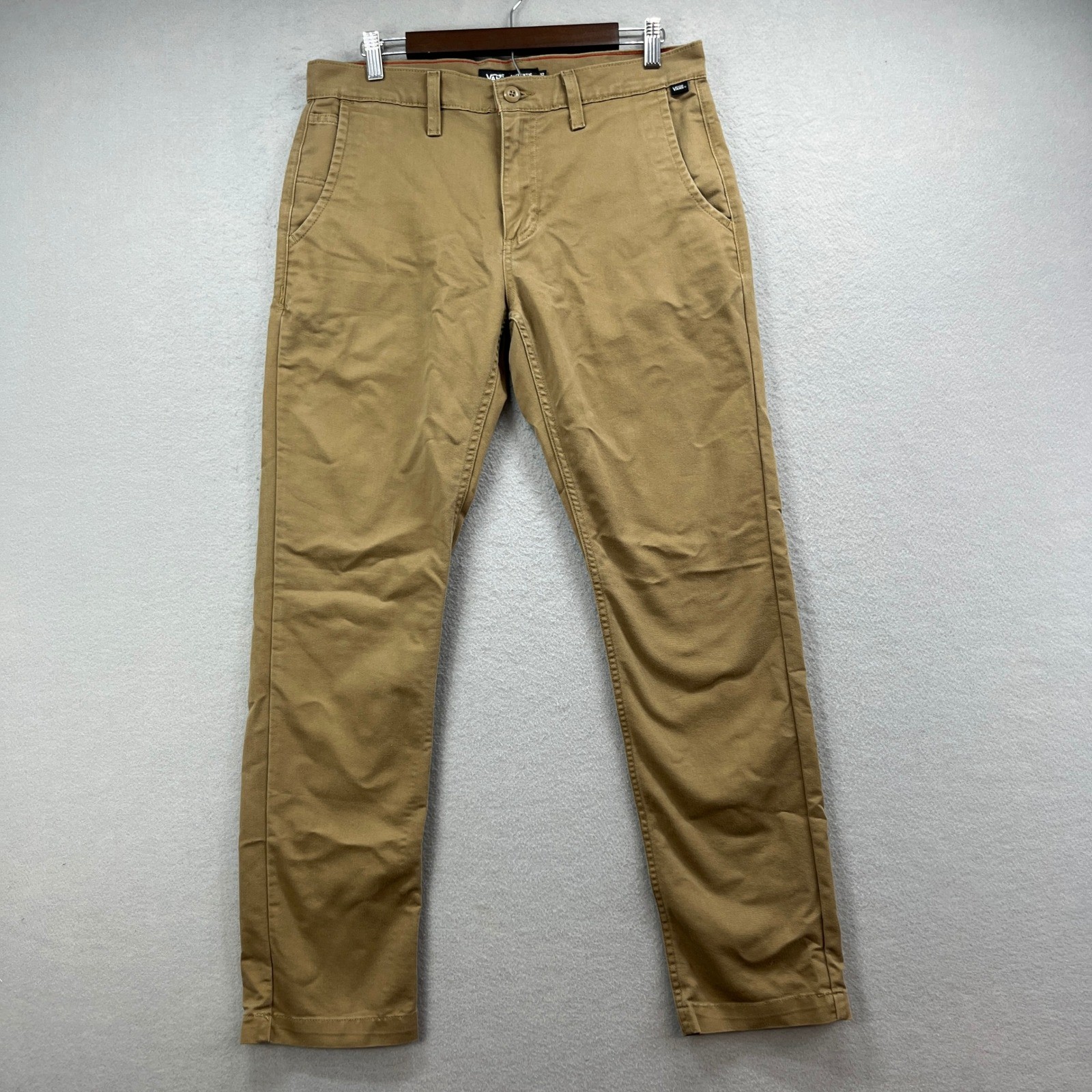 Vans Chino Pants Mens 32 Khaki Slim Fit Stretch Skate Streetwear Casual Workwear
