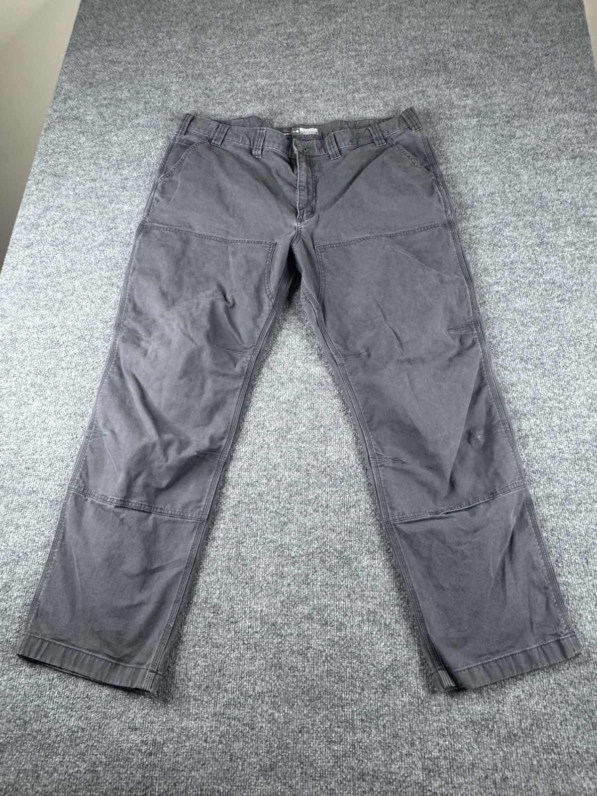 Carhartt Pants Mens 44×32 Gray Double Knee Relaxed Fit Workwear 102802-029