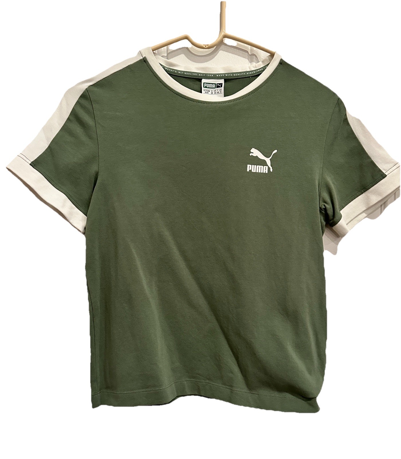 Women’s Sage Green Puma Short Sleeved Top Size Medium