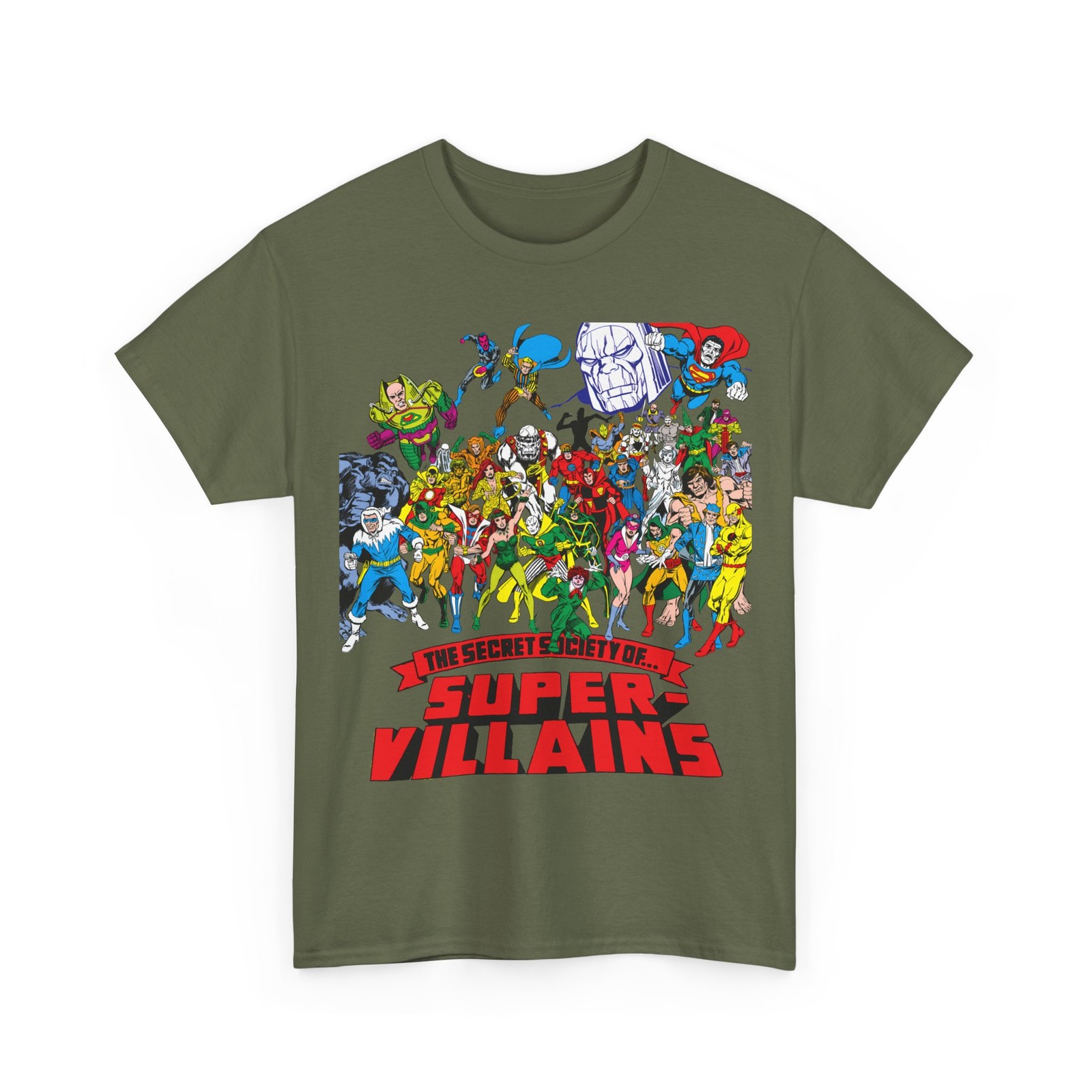 Secret Society of Super-Villains T-Shirt SSOSV Sinestro Grodd Vintage-Style Tee