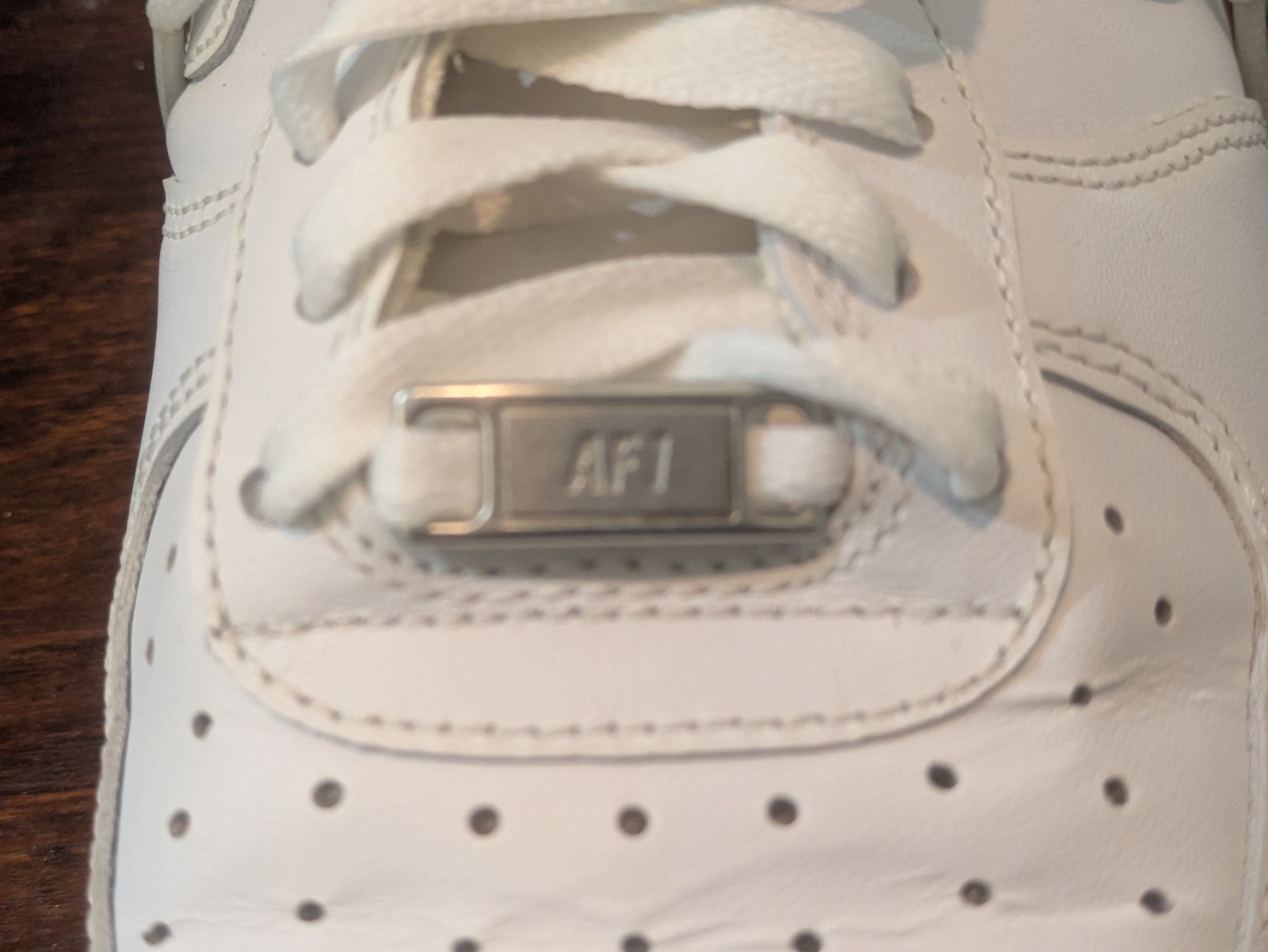 Nike Air Force 1 White Men’s Low Top Leather Athletic Sneakers
