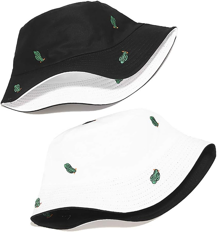 Unisex Bucket Hat Beach Sun Hat Aesthetic Fishing Hat for Men Women Teens, Rever