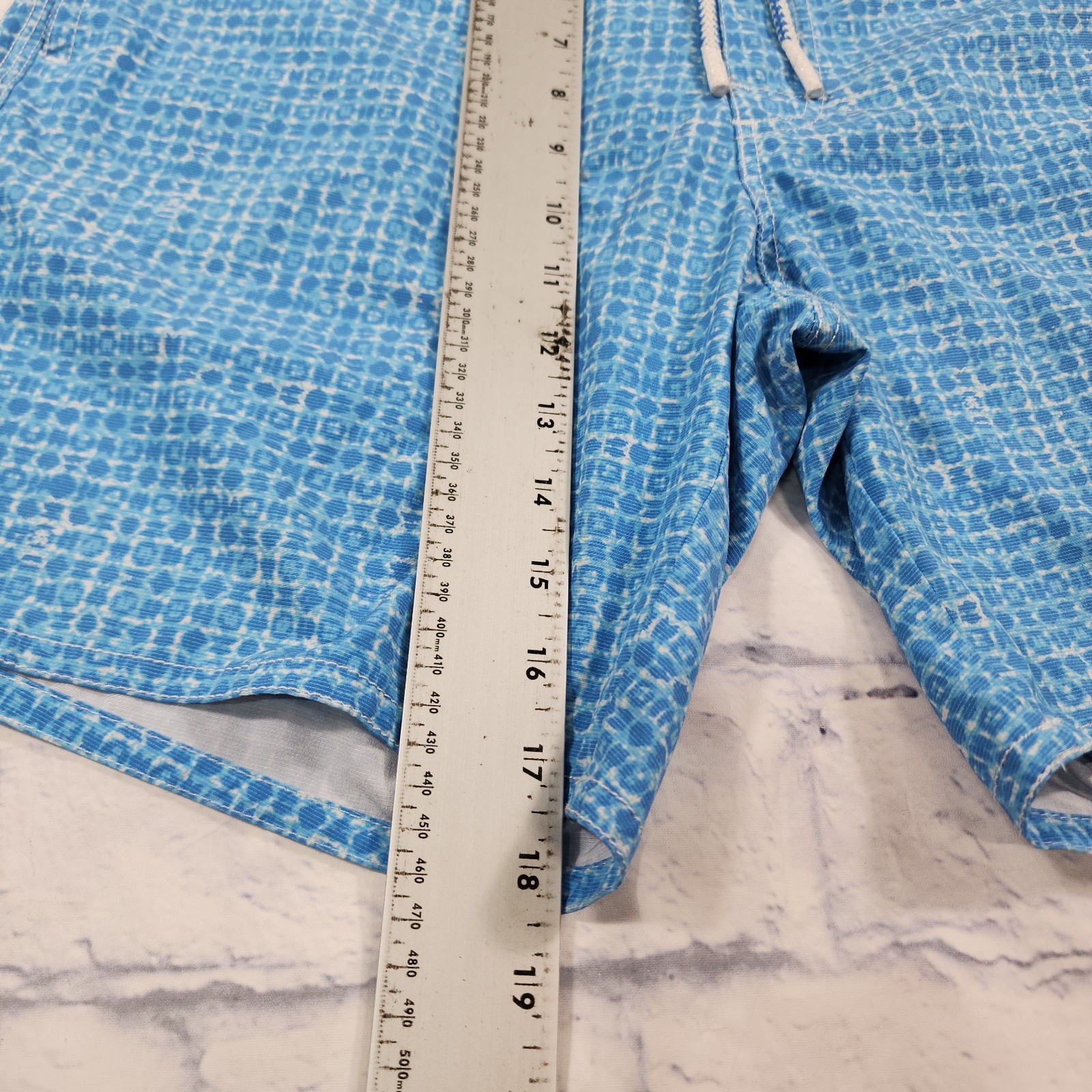 Johnnie O MENS SIZE S Mallon Swim Surf Shorts Fully Lined Laguna Blue