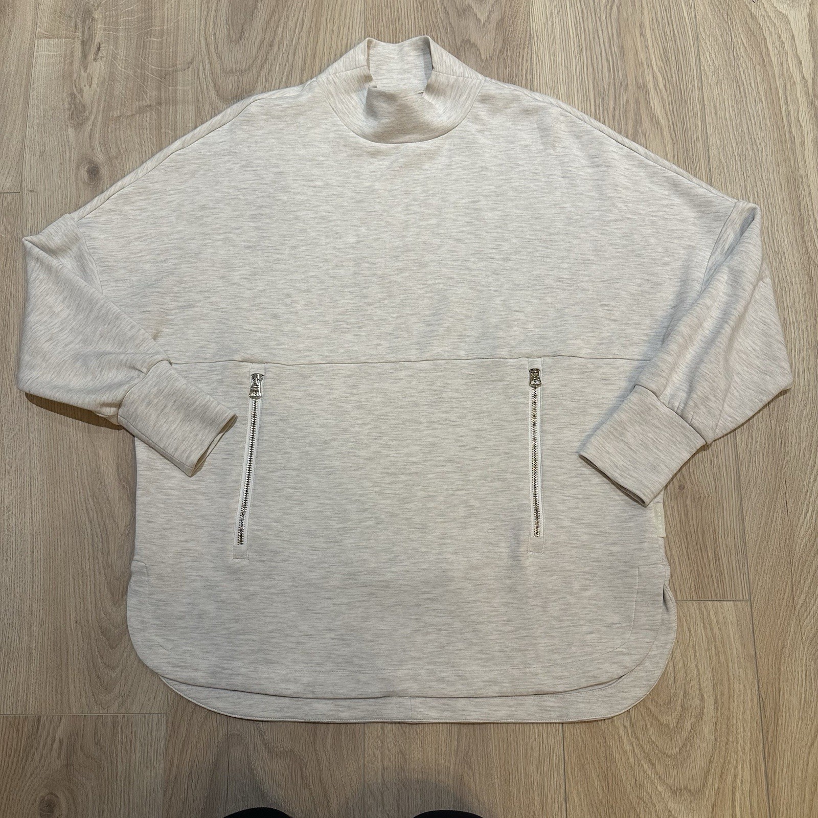 VARLEY Paige Longline Sweat Pullover Sweatshirt Small Doublesoft Anthropologie